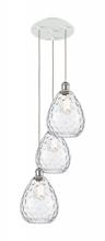  113B-3P-WPC-G372 - Waverly - 3 Light - 15 inch - White Polished Chrome - Cord Hung - Multi Pendant