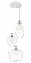  113B-3P-WPC-G652-MU - Cindyrella 3 Light 14 inch Multi-Pendant