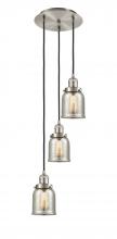  113F-3P-SN-G58 - Cone - 3 Light - 12 inch - Brushed Satin Nickel - Cord hung - Multi Pendant