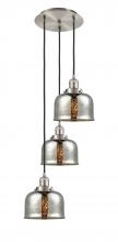  113F-3P-SN-G78 - Cone - 3 Light - 14 inch - Brushed Satin Nickel - Cord hung - Multi Pendant