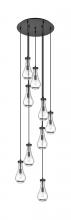  119-451-1P-BK-G451-5CL - Owego - 9 Light - 19 inch - Matte Black - Multi Pendant