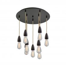  119OB-10RE-4OB - Fairchild - 9 Light - 18 inch - Oil Rubbed Bronze - Cord hung - Multi Pendant