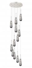  126-452-1P-PN-G452-4SM - Milan - 12 Light - 24 inch - Polished Nickel - Multi Pendant