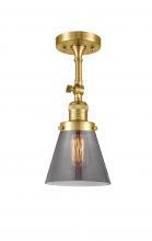  201F-SG-G63-LED - Cone - 1 Light - 6 inch - Satin Gold - Semi-Flush Mount