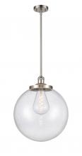  201S-SN-G204-16-LED - Beacon - 1 Light - 16 inch - Brushed Satin Nickel - Stem Hung - Pendant