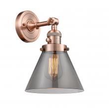  203SW-AC-G43-LED - Cone - 1 Light - 8 inch - Antique Copper - Sconce