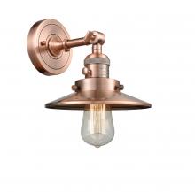  203SW-AC-M3-LED - Railroad - 1 Light - 8 inch - Antique Copper - Sconce