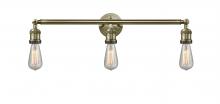 Innovation Lighting 205-AB-LED - Bare Bulb - 3 Light - 30 inch - Antique Brass - Bath Vanity Light