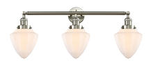 Innovation Lighting 205-SN-G661-7-LED - Bullet - 3 Light - 34 inch - Brushed Satin Nickel - Bath Vanity Light