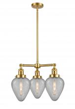  207-SG-G165-LED - Geneseo - 3 Light - 26 inch - Satin Gold - Stem Hung - Chandelier