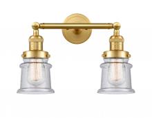  208-SG-G184S-LED - Canton - 2 Light - 17 inch - Satin Gold - Bath Vanity Light