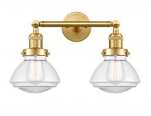 Innovation Lighting 208-SG-G322-LED - Olean - 2 Light - 17 inch - Satin Gold - Adjustable Bath Vanity Light