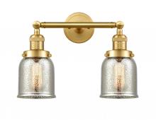  208-SG-G58-LED - Bell - 2 Light - 15 inch - Satin Gold - Bath Vanity Light