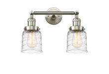 Innovation Lighting 208-SN-G513-LED - Bell - 2 Light - 16 inch - Brushed Satin Nickel - Adjustable Bath Vanity Light