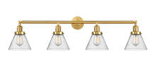 Innovation Lighting 215-SG-G44-LED - Cone - 4 Light - 44 inch - Satin Gold - Adjustable Bath Vanity Light