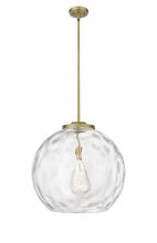  221-1S-BB-G1215-18 - Athens Water Glass - 1 Light - 18 inch - Brushed Brass - Cord hung - Pendant