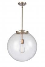  221-1S-SN-G204-16-LED - Beacon - 1 Light - 16 inch - Brushed Satin Nickel - Cord hung - Pendant