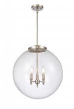  221-3S-SN-G204-18 - Beacon - 3 Light - 18 inch - Brushed Satin Nickel - Cord hung - Pendant