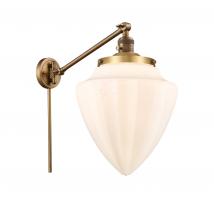  237-BB-G661-12 - Bullet - 1 Light - 12 inch - Brushed Brass - Swing Arm