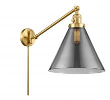  237-SG-G43-L - Cone - 1 Light - 12 inch - Satin Gold - Swing Arm