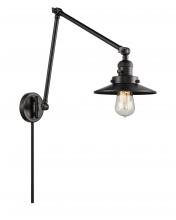  238-BK-M6-LED - Railroad - 1 Light - 8 inch - Matte Black - Swing Arm