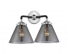  284-2W-BPN-G43-LED - Cone - 2 Light - 16 inch - Black Polished Nickel - Bath Vanity Light