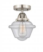  288-1C-SN-G534-LED - Oxford - 1 Light - 8 inch - Brushed Satin Nickel - Semi-Flush Mount