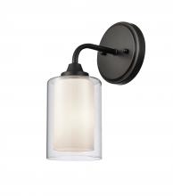 Innovation Lighting 342-1W-BK-CLW-LED - Fairbank - 1 Light - 5 inch - Matte Black - Bath Vanity Light
