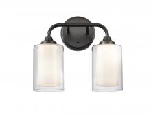 Innovation Lighting 342-2W-BK-CLW-LED - Fairbank - 2 Light - 12 inch - Matte Black - Bath Vanity Light