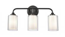 Innovation Lighting 342-3W-BK-CLW-LED - Fairbank - 3 Light - 20 inch - Matte Black - Bath Vanity Light