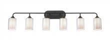Innovation Lighting 342-6W-BK-CLW-LED - Fairbank - 6 Light - 48 inch - Matte Black - Bath Vanity Light