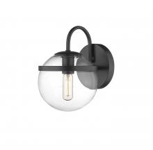 Innovation Lighting 350-1W-BK-CL-LED - Sands - 1 Light - 6 inch - Matte Black - Bath Vanity Light