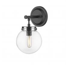 Innovation Lighting 351-1W-BK-CL-LED - Span - 1 Light - 6 inch - Matte Black - Cord hung - Bath Vanity Light