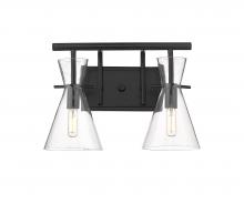 Innovation Lighting 354-2W-BK-CL-LED - Colden - 2 Light - 15 inch - Matte Black - Bath Vanity Light