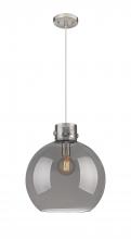  410-1PL-SN-G410-14SM - Newton Sphere - 1 Light - 14 inch - Satin Nickel - Cord hung - Pendant