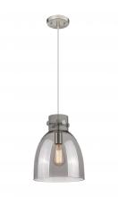  410-1PM-SN-G412-10SM - Newton Bell - 1 Light - 10 inch - Satin Nickel - Cord hung - Pendant