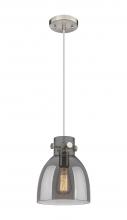  410-1PS-SN-G412-8SM - Newton Bell - 1 Light - 8 inch - Brushed Satin Nickel - Cord hung - Pendant