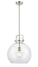  410-1S-SN-14CL-LED - Newton Sphere - 1 Light - 14 inch - Brushed Satin Nickel - Cord hung - Pendant