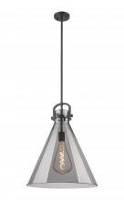  410-1SL-BK-G411-18SM - Newton Cone - 1 Light - 18 inch - Matte Black - Pendant