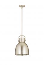  410-1SM-SN-M412-10SN - Newton Bell - 1 Light - 10 inch - Satin Nickel - Mini Pendant