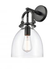  410-1W-BK-G412-8CL - Newton Bell - 1 Light - 8 inch - Matte Black - Sconce