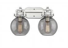 Innovation Lighting 410-2W-SN-G410-7SM - Newton Sphere - 2 Light - 17 inch - Brushed Satin Nickel - Bath Vanity Light