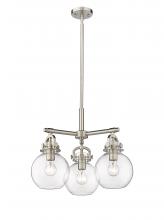  410-3CR-SN-G410-7CL - Newton Sphere - 3 Light - 21 inch - Satin Nickel - Pendant