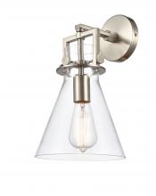  411-1W-SN-G411-8CL - Newton Cone - 1 Light - 8 inch - Satin Nickel - Sconce