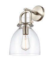  412-1W-SN-8CL-LED - Newton Bell - 1 Light - 8 inch - Brushed Satin Nickel - Sconce