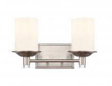 Innovation Lighting 417-2W-SN-W-LED - Manhattan - 2 Light - 15 inch - Satin Nickel - Bath Vanity Light