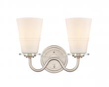 Innovation Lighting 421-2W-SN-W-LED - Scarlett - 2 Light - 14 inch - Satin Nickel - Bath Vanity Light