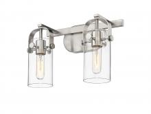 Innovation Lighting 423-2W-SN-4CL-LED - Pilaster - 2 Light - 15 inch - Brushed Satin Nickel - Bath Vanity Light