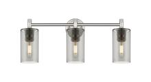  434-3W-SN-G434-7SM - Crown Point - 3 Light - 24 inch - Satin Nickel - Bath Vanity Light