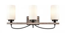 Innovation Lighting 442-3W-BK-W-LED - Paladin - 3 Light - 24 inch - Matte Black - Bath Vanity Light